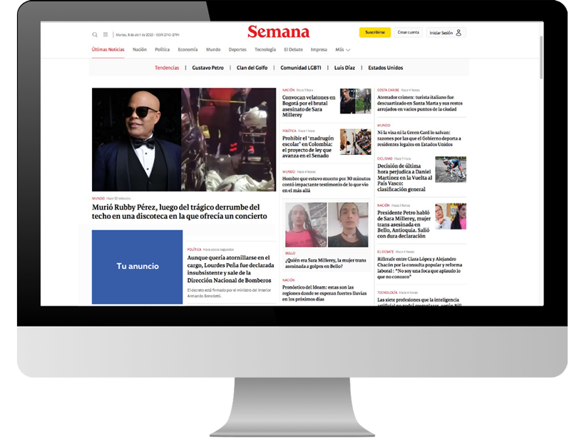 mockup desktop revista semana